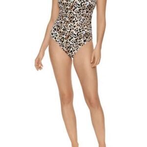 NWOT Ellen Tracy Women’s Leopard Print One-Piece Swimsuit